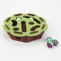 Игровой комплекс "Пижон" для кошек с шариками, 30 см, зелёный