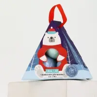 Бомбочки для ванны «Мишка», 3 шт х 40 г, морозная черника, URAL LAB