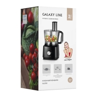 Кухонный комбайн Galaxy LINE GL 2313, 1000 Вт, 1,2 л, 2 скорости, импульсный режим, чёрный