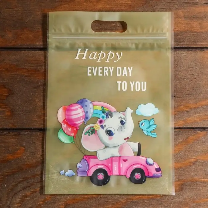 Пакет подарочный, с zip-lock застежкой, 15 х 22 см, МИКС Пакет подарочный, с zip-lock застежкой, 15 х 22 см, МИКС