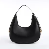 Сумка женская багет на молнии, 20.5&times;7&times;10.5 см, чёрная