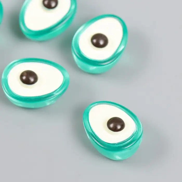 Декор для творчества акрил Декор для творчества акрил "Авокадо" набор 6 шт зелёный 1,5х1,5х1,6 см