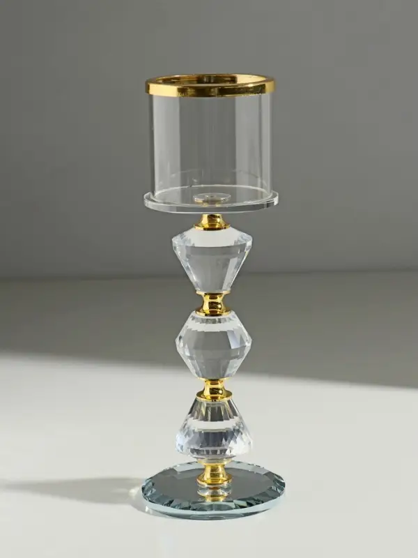 Стеклянный подсвечник на 1 свечу &laquo;Хрустальное небо&raquo;, 22.2&times;7.8&times;7.8 см