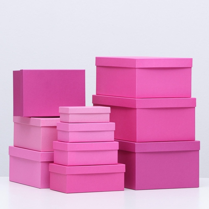 Набор коробок 10 в 1 Набор коробок 10 в 1 "Пантон 230", 30,5 х 20 х 13 - 12 х 6,5 х 4 см