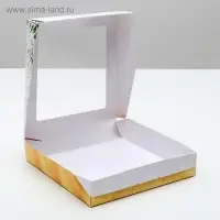 Кондитерская упаковка, коробка с ламинацией «Nature», 20 х 20 х 4 см