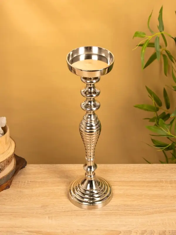 Подсвечник Подсвечник "Кубок" 13х13х43 см, алюминий, цв. серебро