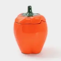 Горшок для запекания Борисовская керамика «Перец» 0.65 л, оранжевый Горшок для запекания Борисовская керамика «Перец» 0.65 л, оранжевый