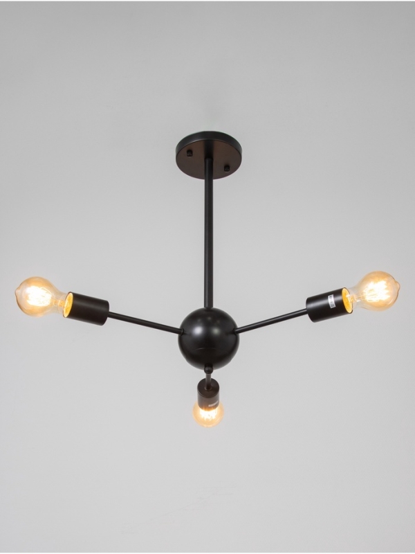 Люстра Люстра "Кон" 3х40Вт Е27 черный 50х50х43см