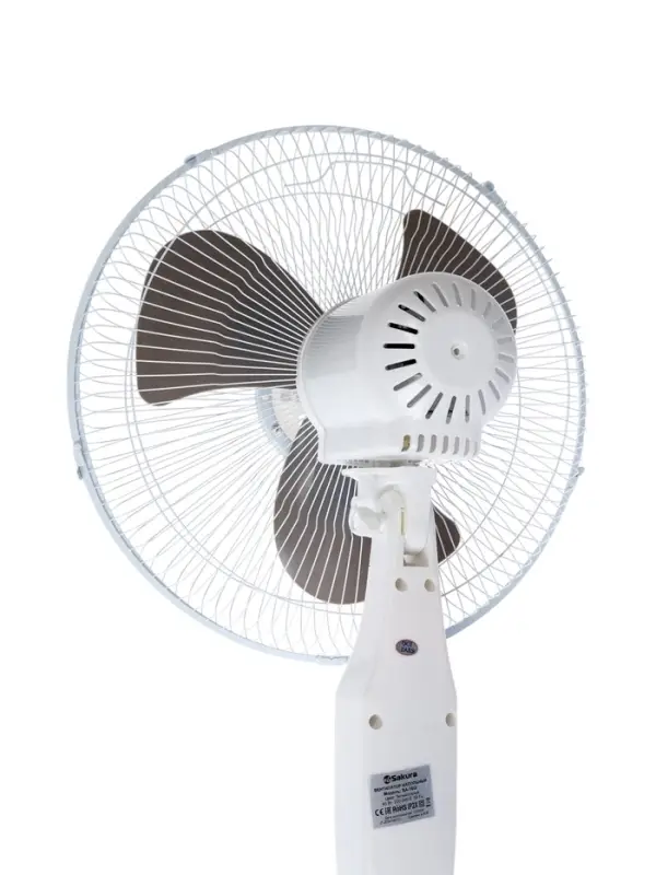 Вентилятор напольный Sakura SA-16G, осевой, 40 Вт, 40 см, 3 режима, таймер, с пультом, бело-серый