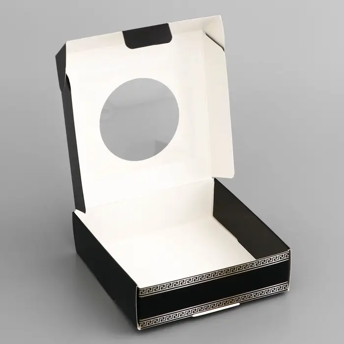 Коробка подарочная сборная с окном, упаковка, «Подарок для тебя», 10×10×3 см