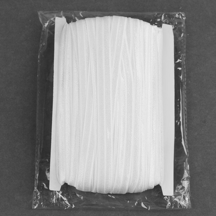 Резинка окантовочная, блестящая, 15 мм × 50 м, цвет белый Резинка окантовочная, блестящая, 15 мм × 50 м, цвет белый