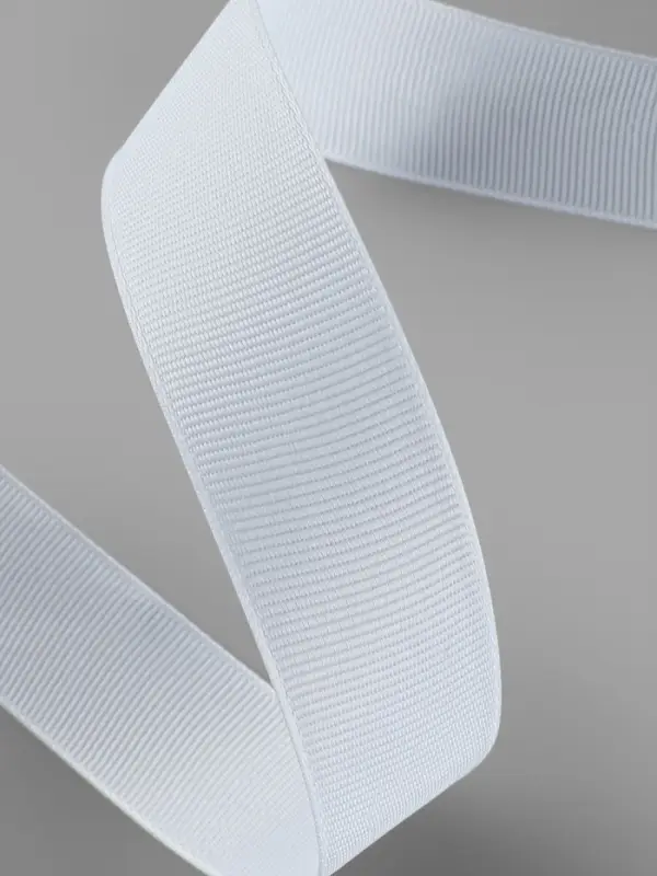 Лента репсовая, 25 мм, 23&plusmn;1 м, белая №01