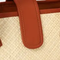 Сумка плетёная на застёжке из пандана, 41&times;16&times;50 см, бежево-коричневая