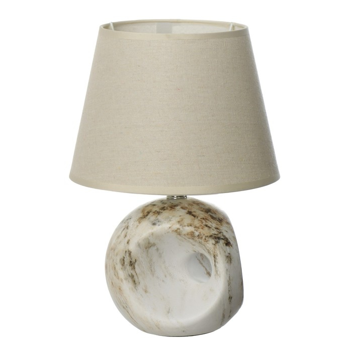 Лампа настольная  Лампа настольная "Аделия" 1x40Вт E14 бежевый 14,5х14,5x20,5 см RISALUX