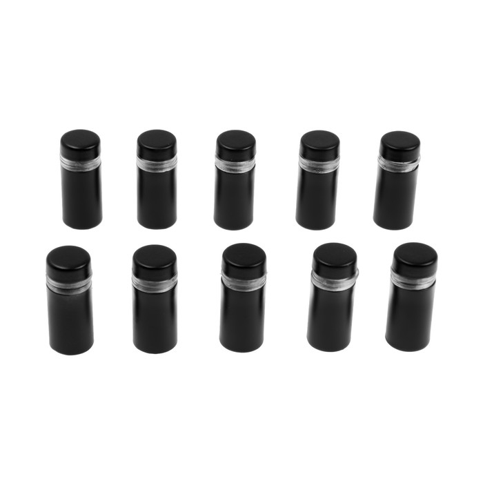 Дистанционный держатель для табличек, 12х25 мм, цвет черный,набор 10 шт. Дистанционный держатель для табличек, 12х25 мм, цвет черный,набор 10 шт.