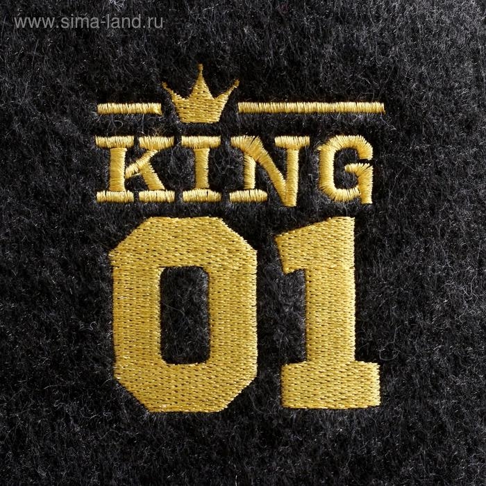 Шапка для бани с вышивкой  Шапка для бани с вышивкой "KING 01"