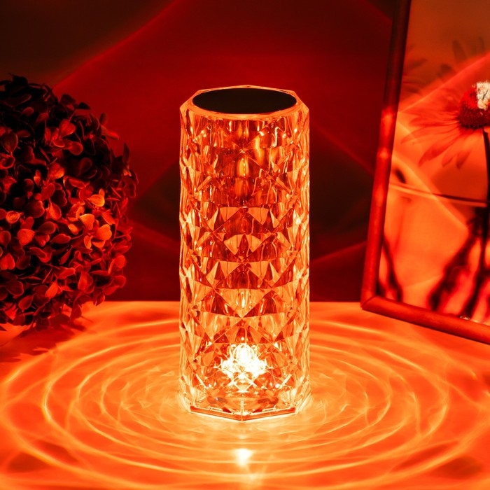 Настольная лампа с ПДУ Настольная лампа с ПДУ "Призма" LED RGB АКБ 9,5х9х21,5 см RISALUX