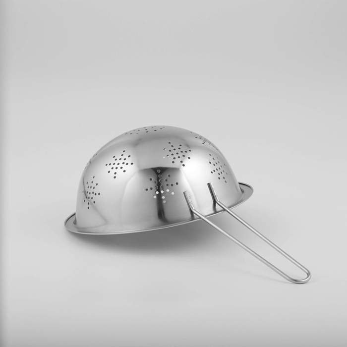 Дуршлаг из нержавеющей стали Доляна «Индия», 1,3 л, d=20 см, длинная ручка Дуршлаг из нержавеющей стали Доляна «Индия», 1,3 л, d=20 см, длинная ручка