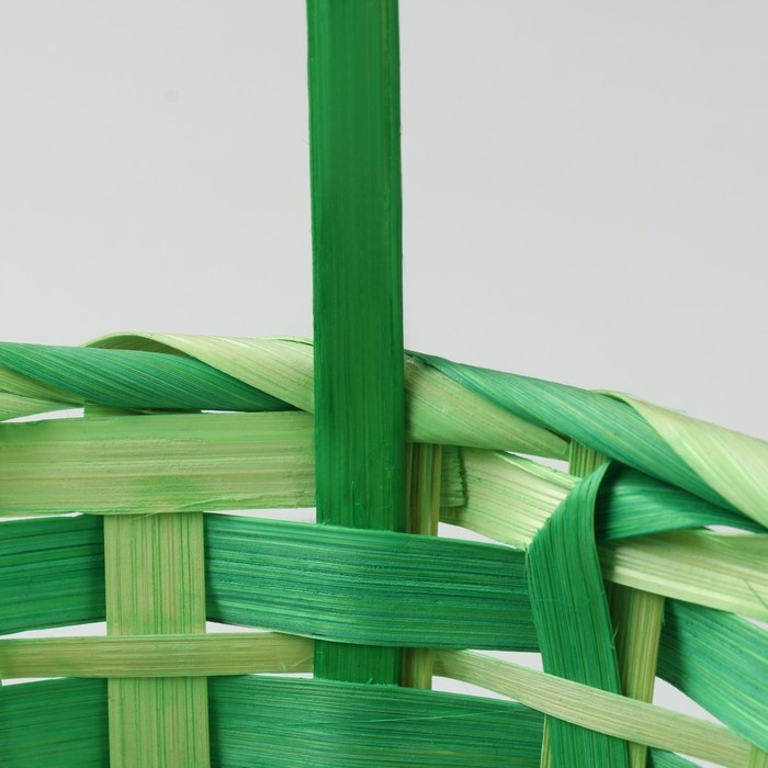 Корзина плетеная, 20,5 × 9,5 × 33 см, зелёная, бамбук Корзина плетеная, 20,5 × 9,5 × 33 см, зелёная, бамбук