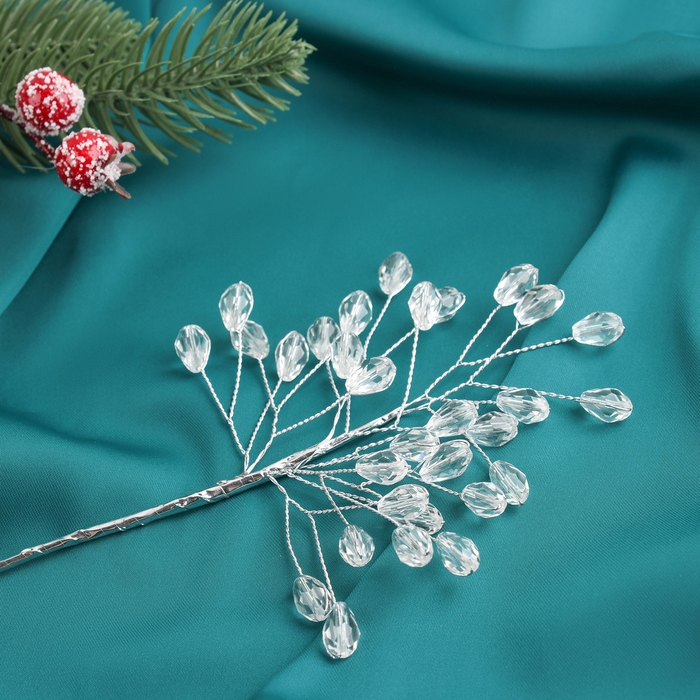 Декор  Декор "Хрустальная сказка" 16 см, овальчик прозрачный