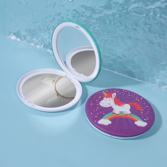 Зеркало складное «Единороги», d = 7 см, рисунок МИКС Зеркало складное «Единороги», d = 7 см, рисунок МИКС