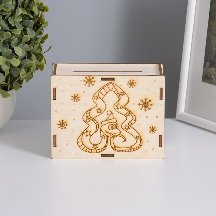 Копилка  Копилка "Змея ёлка" 13х10х5 см