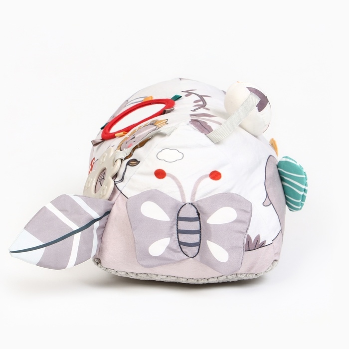 Развивающая игрушка «Подушечка Зверята», прорезыватель, погремушка, зеркало, Крошка Я Развивающая игрушка «Подушечка Зверята», прорезыватель, погремушка, зеркало, Крошка Я