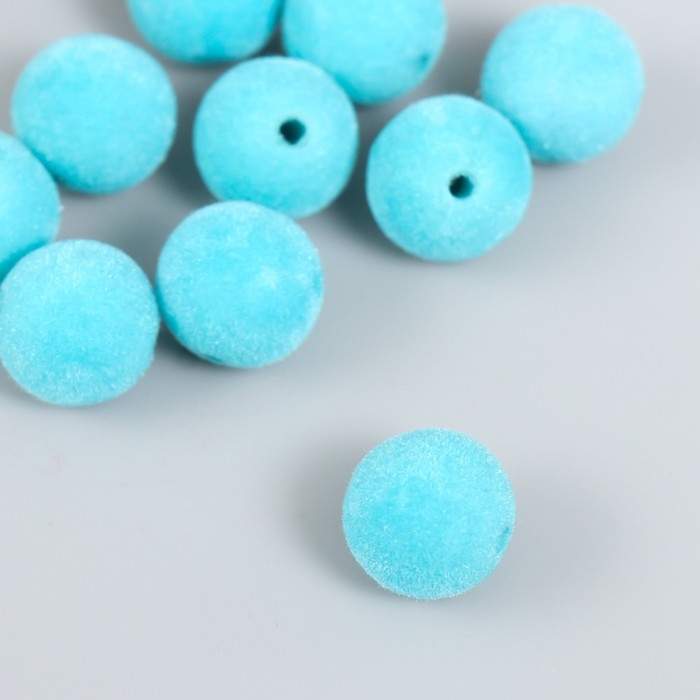 Бусины для творчества бархатное напыление Бусины для творчества бархатное напыление "Голубая вода" набор 10 шт d=1,4 см