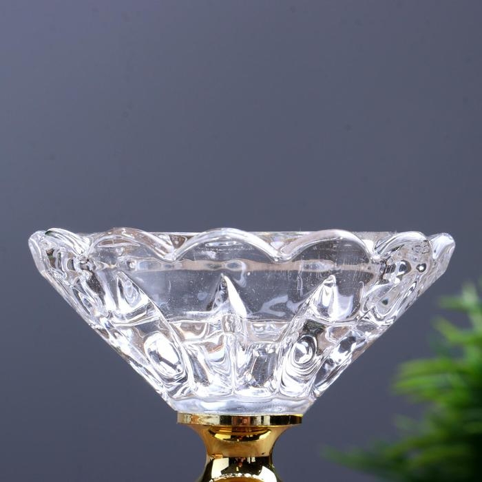 Подсвечник стекло на 1 свечу Подсвечник стекло на 1 свечу "Распустившийся бутон" 8х7х7 см