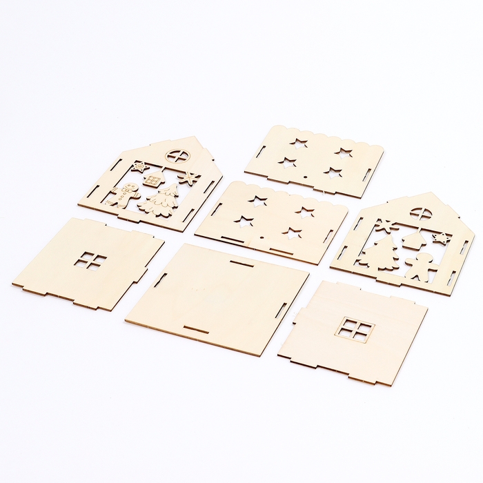 Роспись по дереву на новый год «Новогодний домик», новогодний набор для творчества