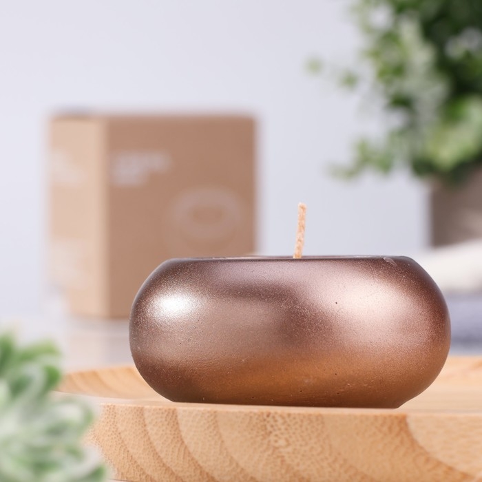 Свеча  Свеча "Полноторие" в подсвечнике из гипса малый,6х3см Sima Home