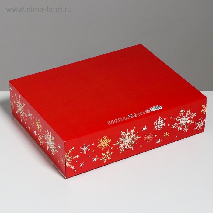 Коробка подарочная новогодняя складная «Теплоты и добра», 31 х 24.5 х 8 см, Новый год Коробка подарочная новогодняя складная «Теплоты и добра», 31 х 24.5 х 8 см, Новый год