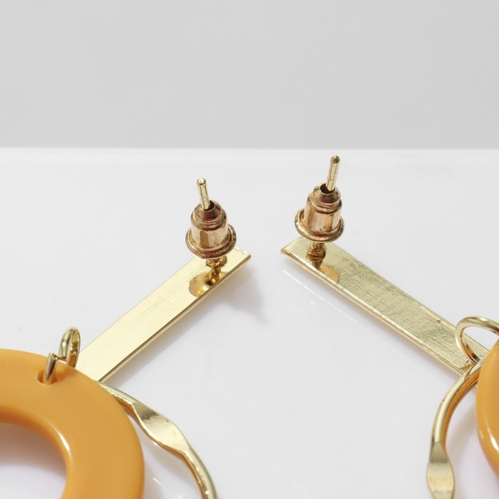 Серьги ассорти «Дежавю», цвет жёлтый в золоте Серьги ассорти «Дежавю», цвет жёлтый в золоте