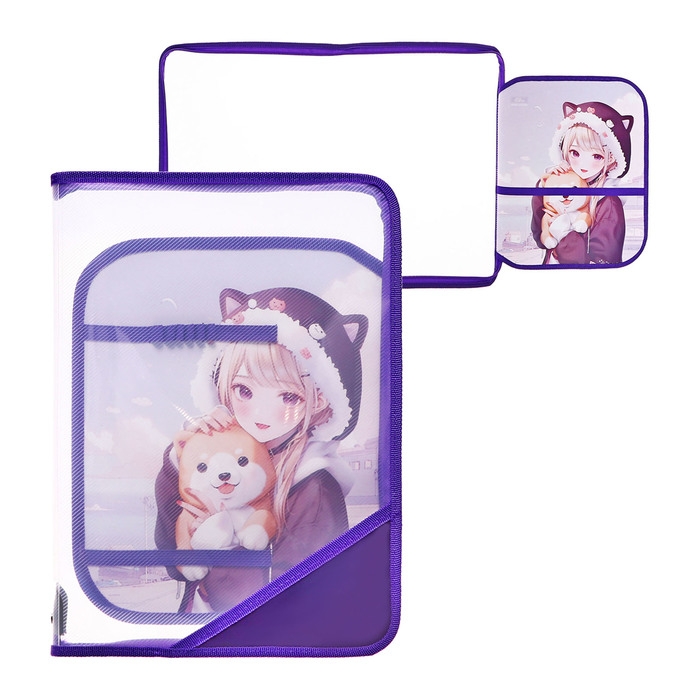 Папка для труда А4, 325 х 230 х 25 мм, молния вокруг, откидная планка, пластиковая, ПТР-1, Calligrata  Папка для труда А4, 325 х 230 х 25 мм, молния вокруг, откидная планка, пластиковая, ПТР-1, Calligrata "Корея"