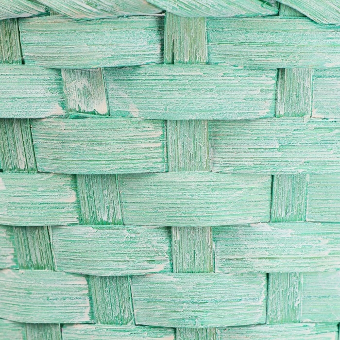 Набор корзин плетеных, 16x10/32, 18x10/34, 21x10/36, см, бирюзовый, бамбук Набор корзин плетеных, 16x10/32, 18x10/34, 21x10/36, см, бирюзовый, бамбук