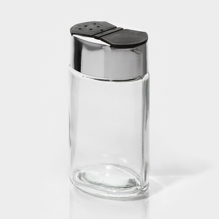 Солонка стеклянная Доляна &laquo;Классик&raquo;, 140 мл, 4&times;5&times;10,5 см