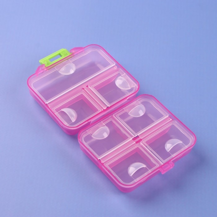 Таблетница «Трансформер», 7,8 × 7 × 3,5 см, 7 секций, цвет МИКС Таблетница «Трансформер», 7,8 × 7 × 3,5 см, 7 секций, цвет МИКС