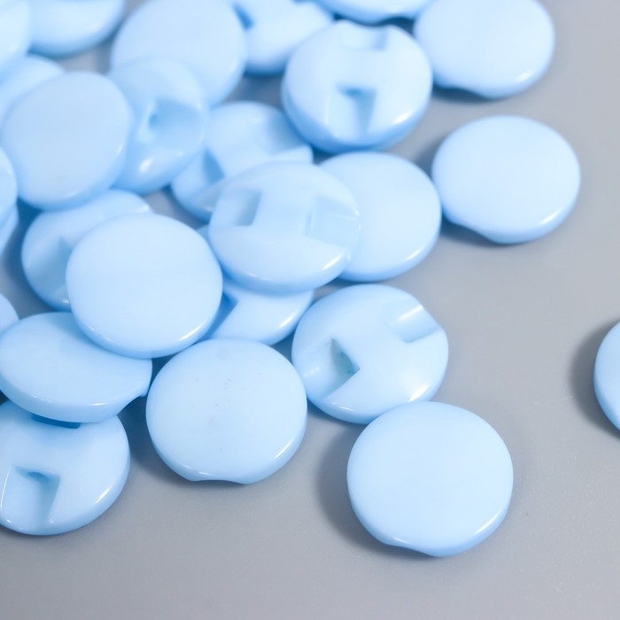 Пуговицы пластик на полуножке Пуговицы пластик на полуножке "Кругляш небесный" 1,3х1,3 см набор 50 шт 2х5,5х5,5 см