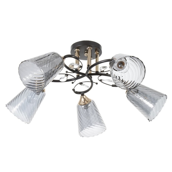 Люстра Люстра "Рони" 5хЕ27 40Вт черный 62х62х23см BayerLux