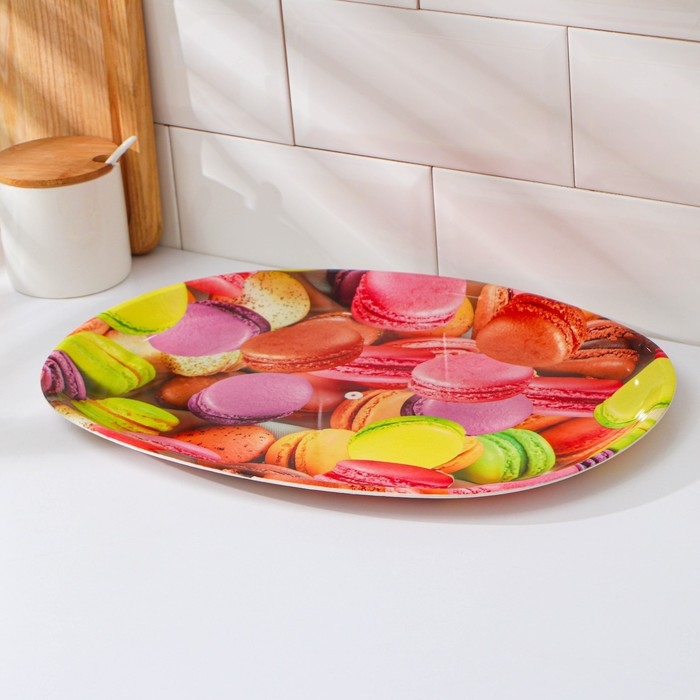 Поднос пластиковый «Сладости», 38×28×2,5 см, цвет МИКС Поднос пластиковый «Сладости», 38×28×2,5 см, цвет МИКС