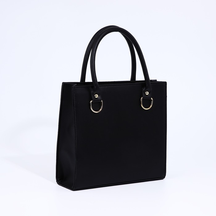 Сумка женская тоут на молнии, цвет чёрный Сумка женская тоут на молнии, цвет чёрный