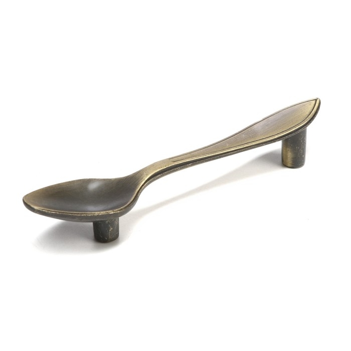Ручка-скоба Ручка-скоба "Ложка" CAPPIO RSC002, м/о 76 мм, цвет античная бронза