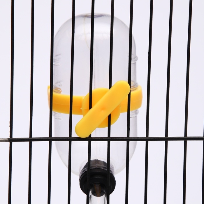 Поилка для грызунов, 60 мл, прозрачная с жёлтым креплением Поилка для грызунов, 60 мл, прозрачная с жёлтым креплением