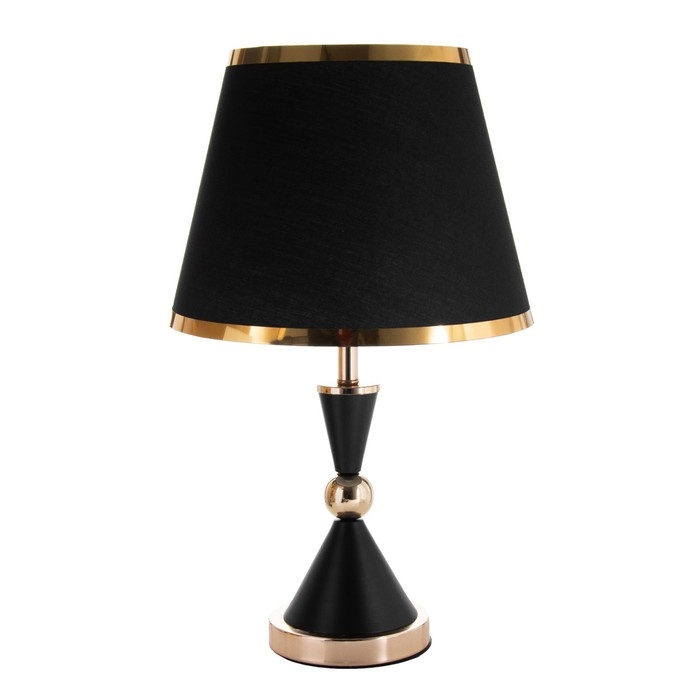 Настольная лампа Настольная лампа "Елизавета" E27 40Вт черно-золотой 25х25х37 см RISALUX