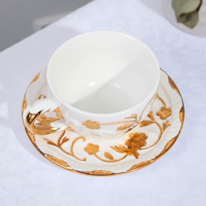 Чайная пара фарфор «Соната» чашка 200 мл, блюдце ⌀ 16 см Чайная пара фарфор «Соната» чашка 200 мл, блюдце ⌀ 16 см