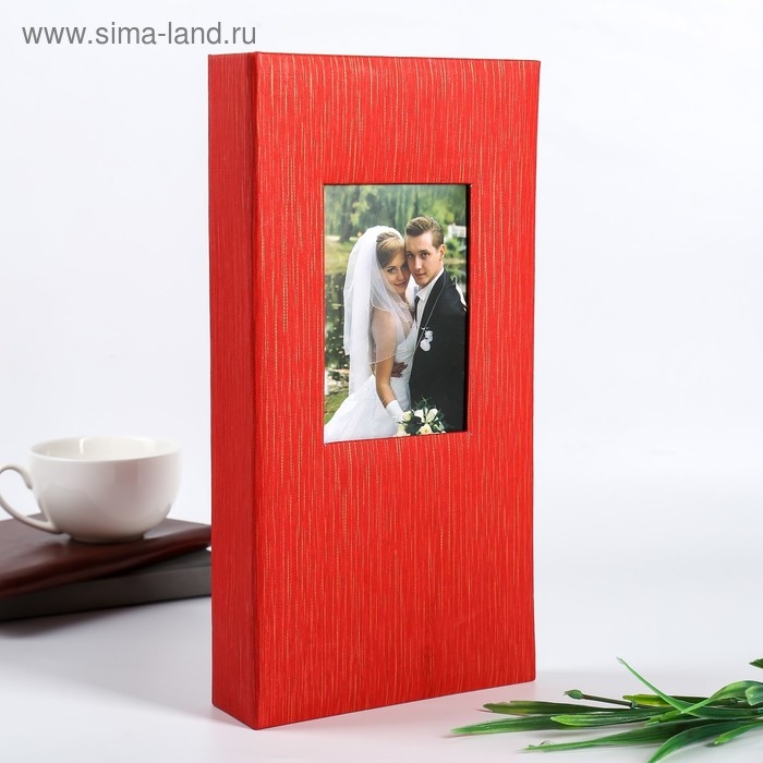 Фотоальбом на 300 фото 10х15 см, рамка 9х13 см Фотоальбом на 300 фото 10х15 см, рамка 9х13 см "Серебряные нити" МИКС 33х17х5,5 см