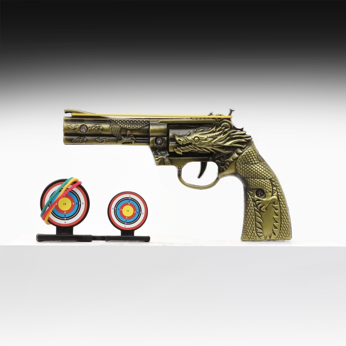 Сувенирное оружие Сувенирное оружие "Револьвер" резинкострел, 15см