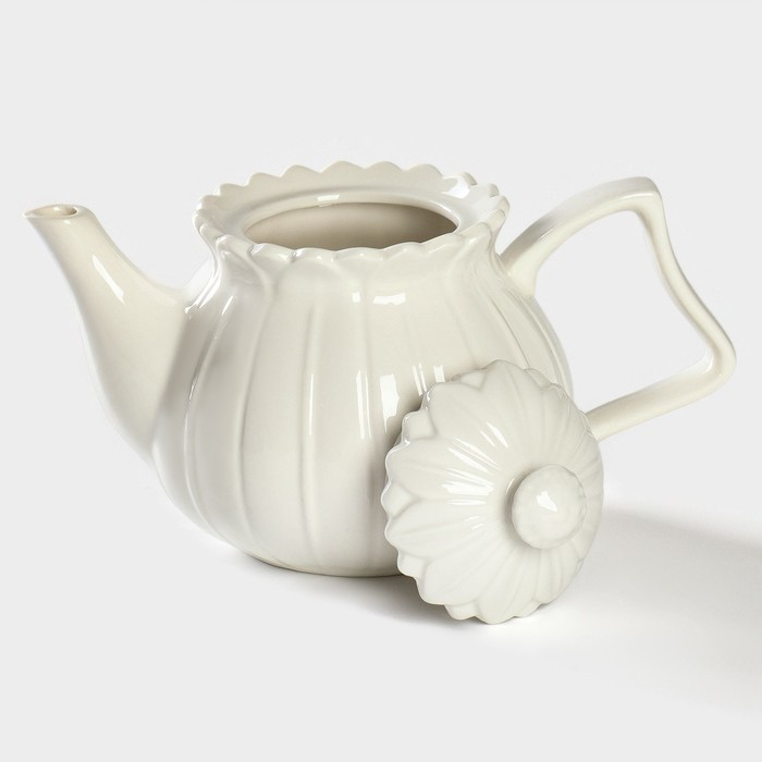 Чайник фарфоровый заварочный на подставке из бамбука BellaTenero «Тюльпан», 700 мл, цвет белый Чайник фарфоровый заварочный на подставке из бамбука BellaTenero «Тюльпан», 700 мл, цвет белый