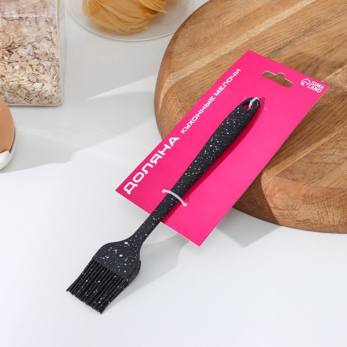 Кисть Доляна «Орион», силикон, 20,5×3,3×0,9 см, цвет чёрный Кисть Доляна «Орион», силикон, 20,5×3,3×0,9 см, цвет чёрный