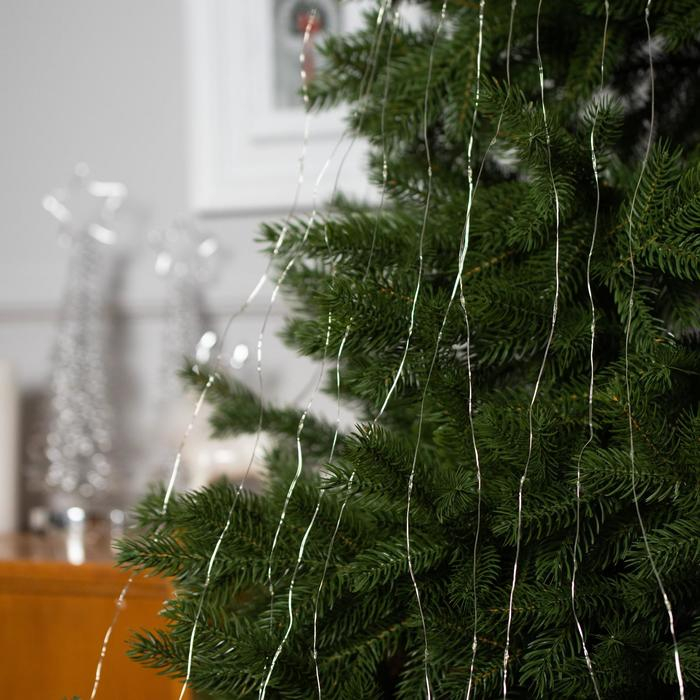 Гирлянда «Конский хвост» 10 нитей по 1 м, IP20, серебристая нить, 100 LED, свечение белое, 8 режимов, 12 В Гирлянда «Конский хвост» 10 нитей по 1 м, IP20, серебристая нить, 100 LED, свечение белое, 8 режимов, 12 В